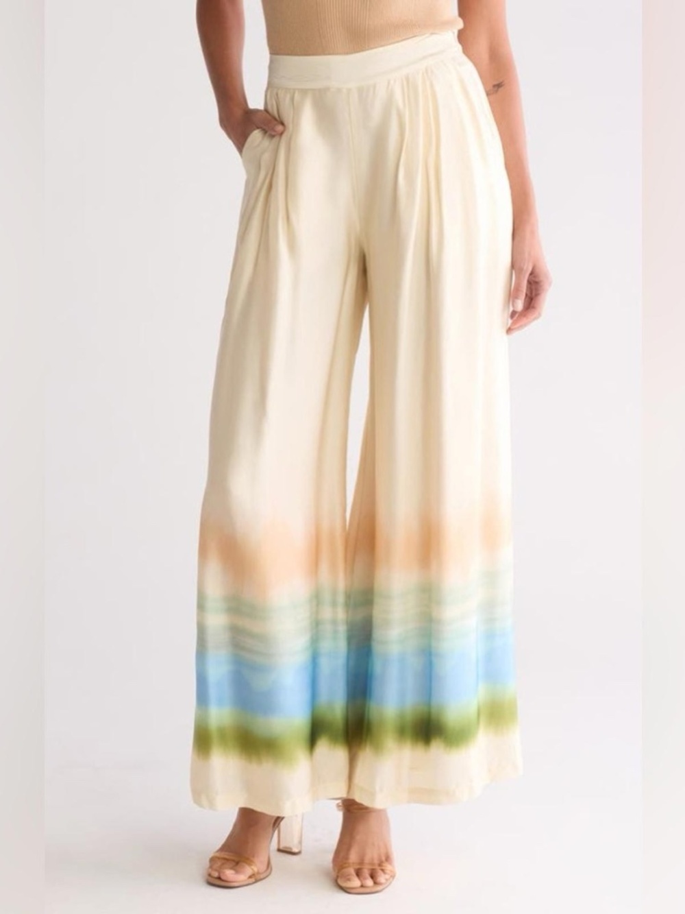 Parker The Jessie Wide Leg Pants In Eggnog White - size 2